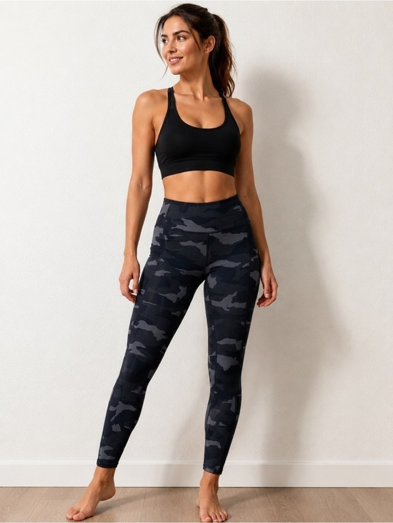 Athleta Pants - Athleta Black Camo High-Rise Leggings NWOT